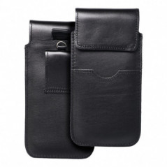 Samsung Galaxy A52 LTE Universaletui, Gürtelholster ROYAL - Leather universal flap pocket Schwarz