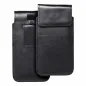 Samsung Galaxy A12 Universaletui, Gürtelholster ROYAL - Leather universal flap pocket Schwarz 