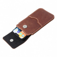 Apple iPhone 8 Universaletui, Gürtelholster ROYAL - Leather universal flap pocket Braun 