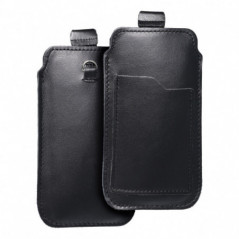 Apple iPhone 8 Universaletui, Gürtelholster ROYAL - Leather universal flap pocket Schwarz