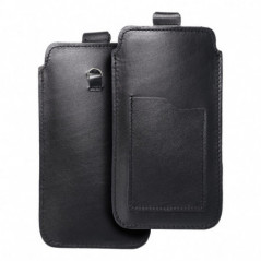 Samsung Galaxy A52 LTE Universaletui, Gürtelholster ROYAL - Leather universal flap pocket Schwarz