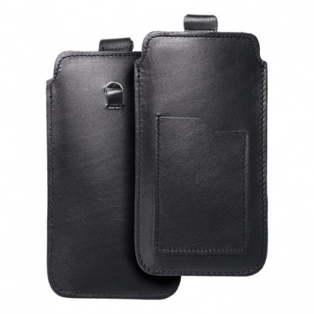 Samsung Galaxy A52 LTE Universaletui, Gürtelholster ROYAL - Leather universal flap pocket Schwarz 