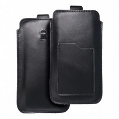 Samsung Galaxy A12 Universaletui, Gürtelholster ROYAL - Leather universal flap pocket Schwarz