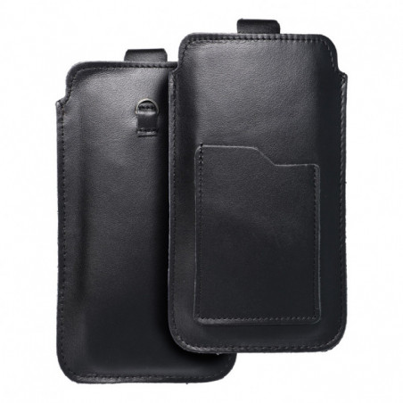 Samsung Galaxy A12 Universaletui, Gürtelholster ROYAL - Leather universal flap pocket Schwarz 