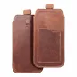 Apple iPhone 13 Universaletui, Gürtelholster ROYAL - Leather universal flap pocket Braun 