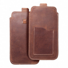 Samsung Galaxy A52 LTE Universaletui, Gürtelholster ROYAL - Leather universal flap pocket Braun