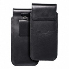 Samsung Galaxy S21 Ultra 5G Universaletui, Gürtelholster ROYAL - Leather universal flap pocket Schwarz