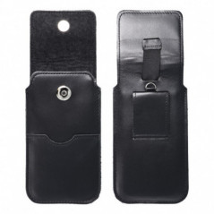 Samsung Galaxy S21 Ultra 5G Universaletui, Gürtelholster ROYAL - Leather universal flap pocket Schwarz 