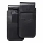 Oppo A98 5G Universaletui, Gürtelholster ROYAL - Leather universal flap pocket Schwarz 