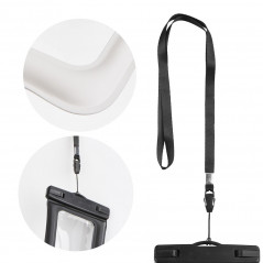 Wasserdichte Airbag-Handyhülle mit Kunststoffverschluss – Cremeweiß