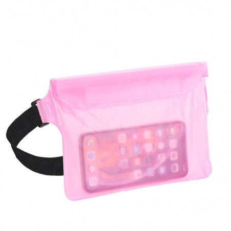 Wasserdichte Handytasche mit Gürtelclip – Rosa