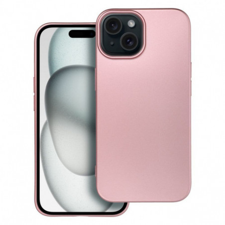 Apple iPhone 15 Hülle Metallic Rosa 