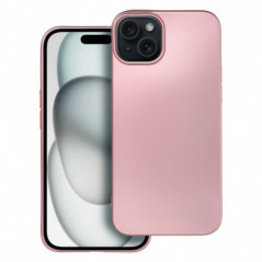 Apple iPhone 15 Plus Hülle Metallic Rosa