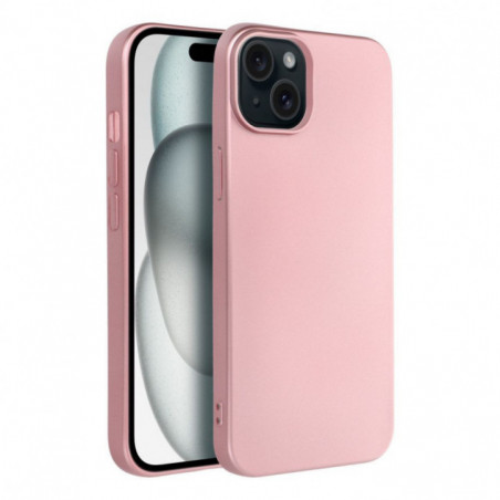 Apple iPhone 15 Plus Hülle Metallic Rosa