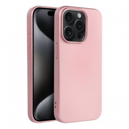 Apple iPhone 15 Pro Hülle Metallic Rosa 