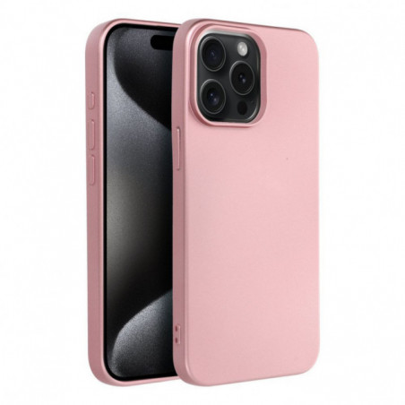 Apple iPhone 15 Pro Max Hülle Metallic Rosa