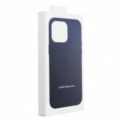 Apple iPhone 16 Pro Hülle Leather Mag Cover Elegant  MagSAFE  Indigoblau 