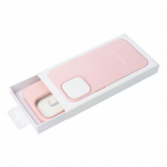 Apple iPhone 16 Hülle Leather Mag Cover Elegant  MagSAFE  Sandrosa 