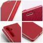 Samsung Galaxy M12 Book Handytaschen LUNA Book Carbon Kohlenstoff-Faser, Elegant  Rot 