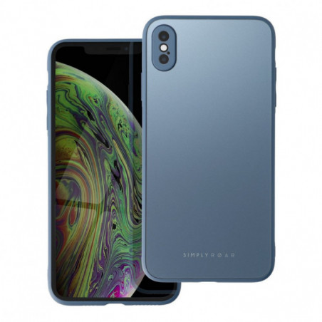 Apple iPhone XS Max Hülle Roar Matte Glass Stilvoll  Blau