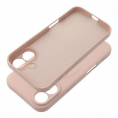 Apple iPhone 16 Hülle Silicone Mag Cover MagSAFE  Rosa