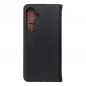 Samsung Galaxy S24 FE Book Handytaschen Leather case SMART PRO Elegant  Schwarz