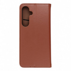 Samsung Galaxy S24 FE Book Handytaschen Leather case SMART PRO Elegant  Braun