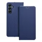 Samsung Galaxy A16 Book Handytaschen LUNA Book Carbon Kohlenstoff-Faser, Elegant  Blau