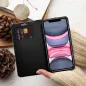 Apple iPhone 16 Book Handytaschen LUNA Book Carbon Kohlenstoff-Faser, Elegant  Schwarz