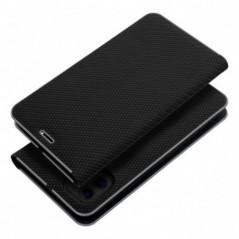 Apple iPhone 16 Book Handytaschen LUNA Book Carbon Kohlenstoff-Faser, Elegant  Schwarz