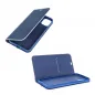 Apple iPhone 16 Pro Book Handytaschen LUNA Book Carbon Kohlenstoff-Faser, Elegant  Blau