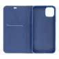Apple iPhone 16 Pro Book Handytaschen LUNA Book Carbon Kohlenstoff-Faser, Elegant  Blau