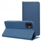 Apple iPhone 16 Pro Book Handytaschen LUNA Book Carbon Kohlenstoff-Faser, Elegant  Blau