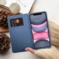 Apple iPhone 16 Pro Book Handytaschen LUNA Book Carbon Kohlenstoff-Faser, Elegant  Blau