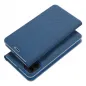Apple iPhone 16 Pro Book Handytaschen LUNA Book Carbon Kohlenstoff-Faser, Elegant  Blau
