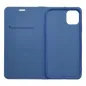 Apple iPhone 16 Pro Book Handytaschen LUNA Book Carbon Kohlenstoff-Faser, Elegant  Blau