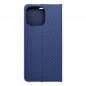 Apple iPhone 16 Pro Max Book Handytaschen LUNA Book Carbon Kohlenstoff-Faser, Elegant  Blau