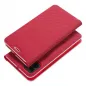 Apple iPhone 16 Pro Book Handytaschen LUNA Book Carbon Kohlenstoff-Faser, Elegant  Rot