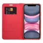 Apple iPhone 16 Pro Book Handytaschen LUNA Book Carbon Kohlenstoff-Faser, Elegant  Rot