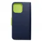 Apple iPhone 16 Pro Max Brieftaschenetui Fancy Book Marine / Limette