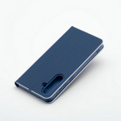 Samsung Galaxy S25 Book Handytaschen LUNA Book Carbon Kohlenstoff-Faser, Elegant  Blau