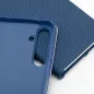 Samsung Galaxy S25 Book Handytaschen LUNA Book Carbon Kohlenstoff-Faser, Elegant  Blau