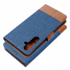 Samsung Galaxy A12 Book Handytaschen JEANS Elegant  Blau