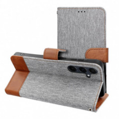 Samsung Galaxy A41 Book Handytaschen JEANS Elegant  Grau