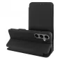 Samsung Galaxy S23 Ultra 5G Book Handytaschen FOLIO Side Magnet Elegant, Kohlenstoffmuster  Schwarz