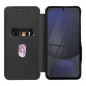 Samsung Galaxy A55 Book Handytaschen FOLIO Side Magnet Elegant, Kohlenstoffmuster  Schwarz