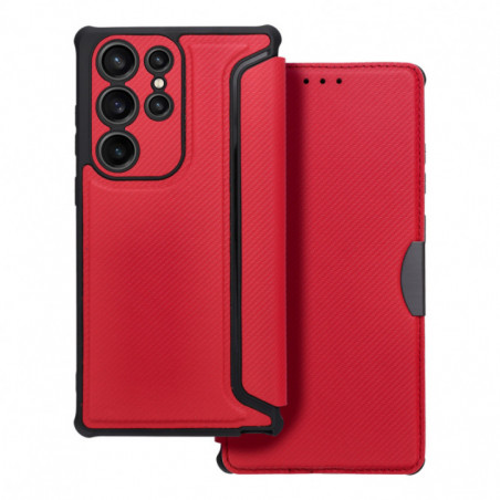 Samsung Galaxy S23 Ultra 5G Book Handytaschen Razor Book Kohlenstoff-Faser, Kohlenstoffmuster