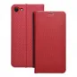 Apple iPhone SE 2020 Book Handytaschen LUNA Book Carbon Kohlenstoff-Faser, Elegant  Rot
