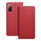 Samsung Galaxy S20 FE 5G 2022 Book Handytaschen LUNA Book Carbon Kohlenstoff-Faser, Elegant  Rot
