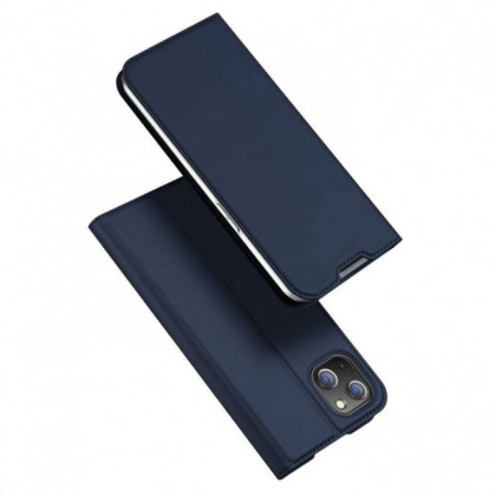 Apple iPhone 14 Plus Hülle Dux Ducis Leather Blau